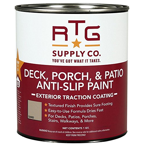 RTG Deck, Porch, & Patio Anti-Slip Paint (Quart, Sand) - color: Sand