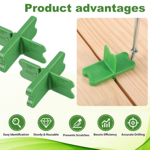8 Pcs Deck Spacer Tool Deck Board Spacers 4-in-1 X Shaped Plastic