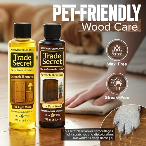 Trade Secret Wood Scratch Remover 2 Pack, Light and Dark, 8 oz, 2 Count - color: Light and Dark