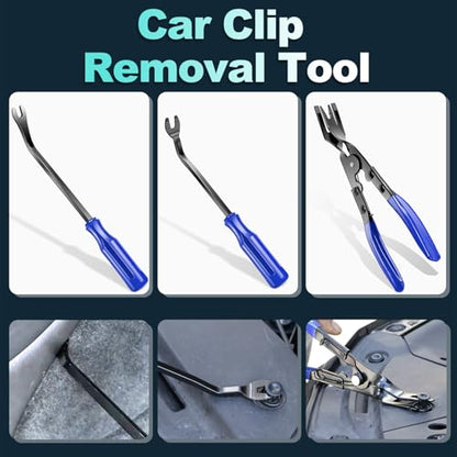 Keze 7 Pcs Auto Plastic Trim Removal Pry Tool & Clip Plier Remover Kit-Blue - color: Blue-Auto Trim Removal Pry Tool