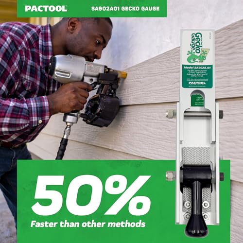 PacTool Gecko Gauge Artisan Kit - 5/8" Fiber Cement Siding & Hardie HZ6 - size: 5/8” Thickness for Hardie Artisan Siding, style: ALUMINUM