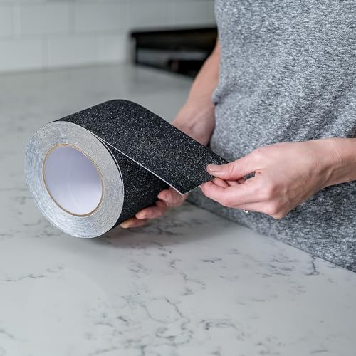ELK Anti-Slip Tape 80 Grit Wide Traction - Premium All-Weather Safety Solution for Indoor and Outdoor Use - 4" x 33ft Roll with 3X Stronger Adhesion