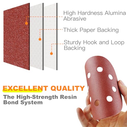 150 PCS 5 Inch Sanding Discs, 9 Grits Premium Orbital Sander Pads