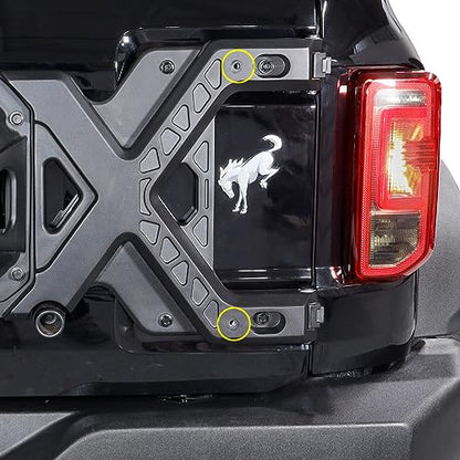 IAG X-Brace Tailgate Hinge Reinforcement for Ford Bronco Sasquatch, 2021+ - size: Sasquatch