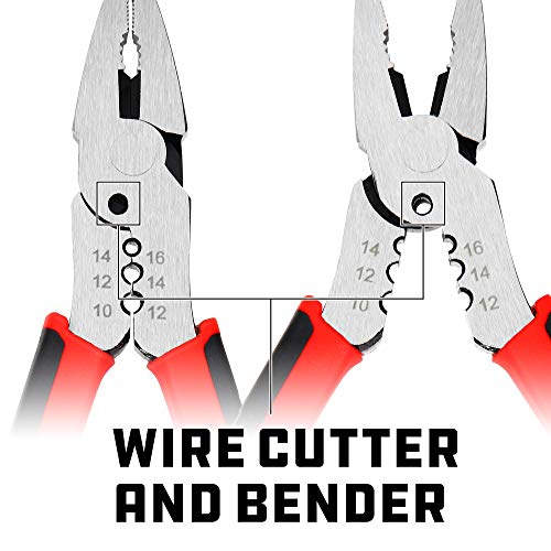 Powerbuilt Stripped Screw Extractor Pliers, 6" Heavy Duty Linesman Plier, Multipurpose Screw Removal Pliers-645028