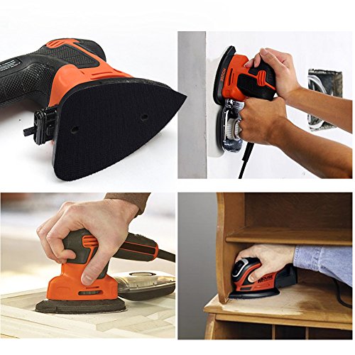 Detail Sander Backing Pad Replacement # 577044-01, Pack of 4, for Black & Decker Mouse Sander MS500, 11667, 11670, 11680, Craftsman 900116700, 900116670 - size: 4PCS