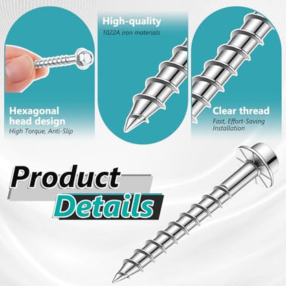 500 Qty #9 x 1-1/2" Joist Hanger Connector Screws, Heavy Duty Wood Fastener