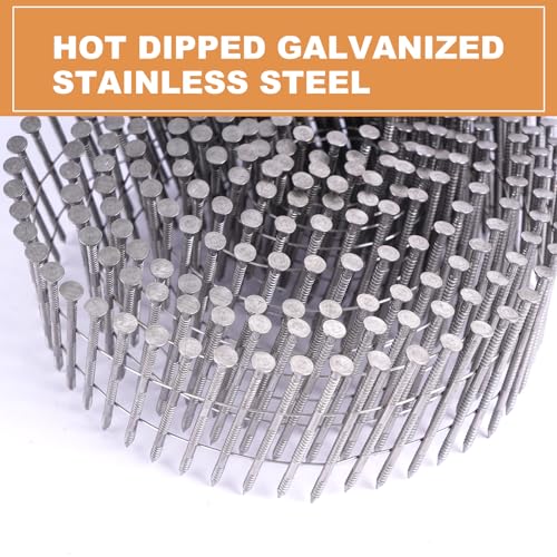 Stainless Steel Siding Nails, 15-Degree 2 Inch *.092 Nails 3600 Pcs - size: 2 inch