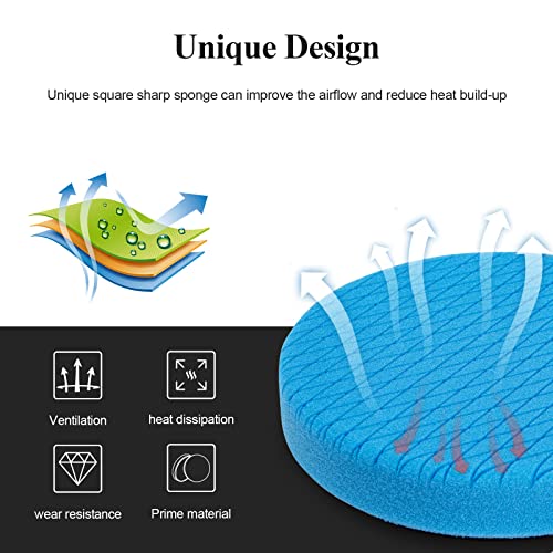 Autolock 3" Buffing Polishing Pads, 6Pcs 85mm Face for 3Inch Backing Plate - size: 3.5 inch 6 pack