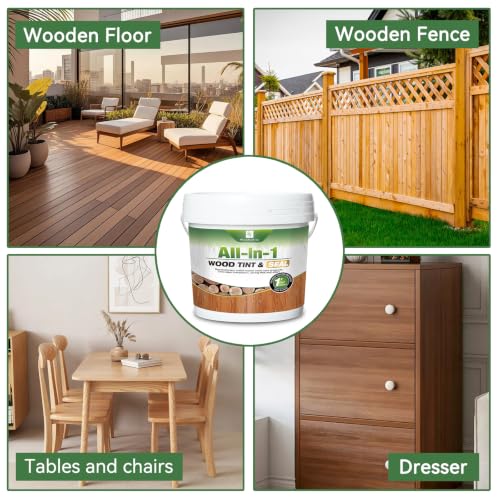 Advanced Natural Cedar Wood Stain & Sealer 1Gallon/128oz, Non-Toxic Waterproof Wood Finish, Flexible Crack & Weather Resistant Wood Treatment to Highlight Natural Wood - color: Natural Cedar, size: 1Gallon/128oz