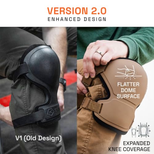 GRITR Knee Pads - Heavy Duty Knee Protectors, Improved, FDE - color: Flat Dark Earth