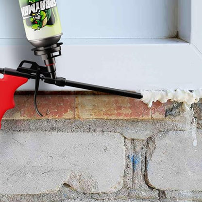 Sprayman Window & Door Expanding Spray Foam - (1x24oz) Low Expansion Polyurethane Spray Foam for Doors, Windows & Walls, Gun Use & Reuseable, Gun&Cleaner Included - 1 Pack - size: 1 Pack, style: Set