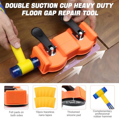 Floor Gap Fixer Tool with Dual Vacuum Suction Cups,Tool to Fix Floor Gaps