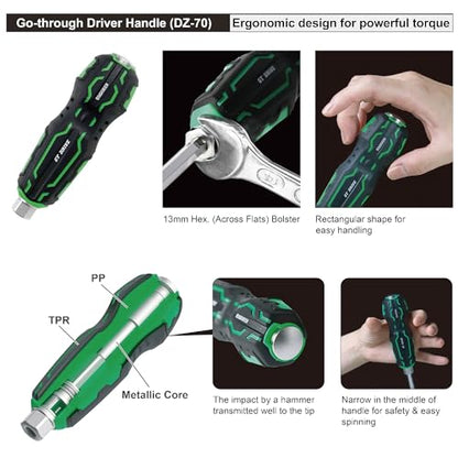 ENGINEER DXZ-07 Screw Extractor Tool Set. Screw Emergency Tool Kit in a roll-up case. Compatible with Broken Head Phillips Screws and Hex Socket Bolts, Can Remove Countersunk Screws.