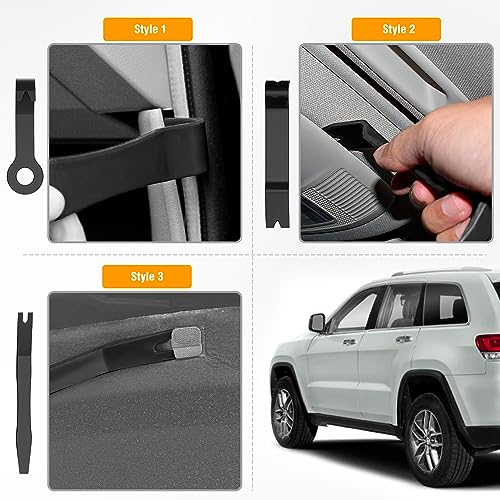 GOOACC 8PCS Auto Trim Scratch Removal Tool - color: Black, size: 8PCS Trim Removal