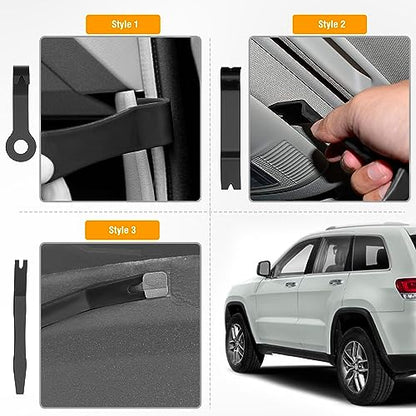 GOOACC 8PCS Auto Trim Scratch Removal Tool - color: Black, size: 8PCS Trim Removal
