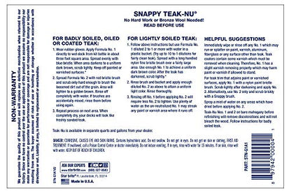 STAR BRITE Snappy Teak-Nu No 1 Restore & Renew - style: #1 Formula 1 Gallon