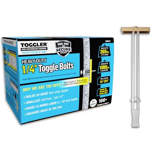 TOGGLER SNAPTOGGLE BB Toggle Anchor 1/4-20 UNC, 100 Pack, w/o Bolts - size: 100 pack w/o bolts