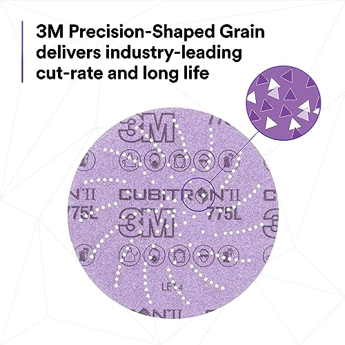 3M Xtract Cubitron II Film Disc, 775L, 320+ 3MIL, 5 in, Die 500LG - size: 5 in, 320+