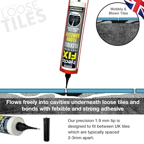 Floor-Fix Pro Injectafix Injection Adhesive for Loose Tiles, Wood, Laminate & LVP Repair Kit