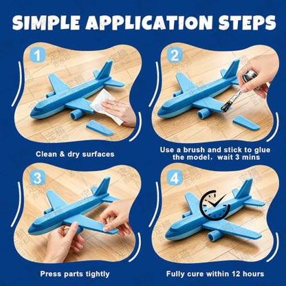 120ml Foam Glue, Craft Adhesive with Extra Applicator Sticks & Tape