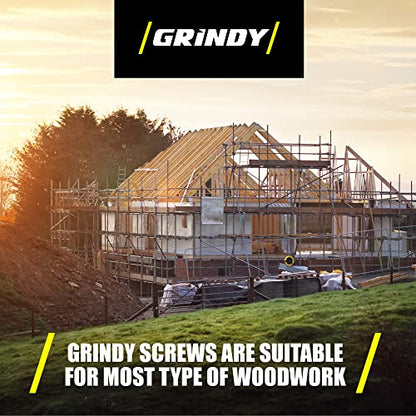 #10 x 3 Wood Screws by Grindy (400pack/6.6LBS) – DIY Deck Screws for Cabinet, Furniture & Other Projects – 1500H Golden Ruspert Treatment – for Indoor & Outdoor Use - size: #10 x 3"