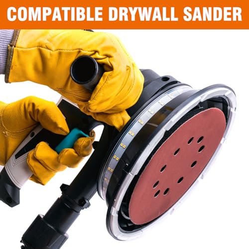 30 PCS 9 Inch Drywall Sanding Discs 40 Grit 10 Hole - color: 10 Hole, size: Grit 40