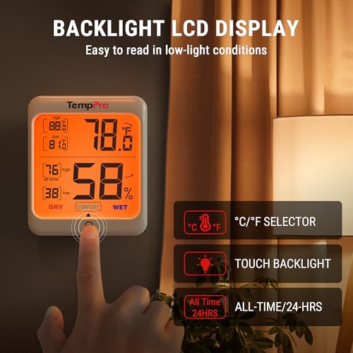 TempPro TempAir Digital Hygrometer Indoor Thermometer for Home