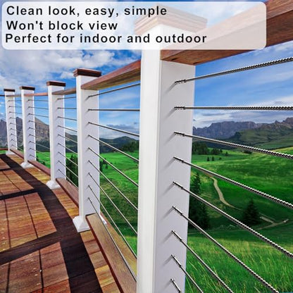 Black Stainless Steel Cable for Railing 800FT, 1/8" T316 Wire Rope BW22 - size: 800FT