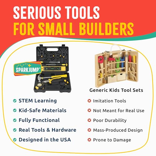 Sparkjump Deluxe Kids Tool Set - color: Brown