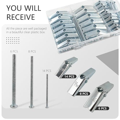 28 Sets Hollow Wall Anchors Toggle Bolts with Screws