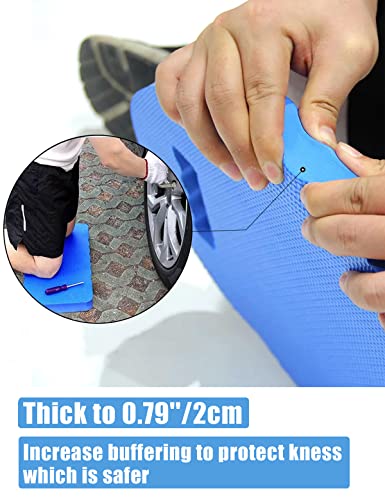 YWSHF 2 PCS Garden Kneeling Pad,Knee Mat Waterproof Foam Knee Pads for Gardening,Cleaning,Baby Bath,Yoga,Praying and Exercise 15.745'' x 7.09'' x 0.79'' - color: Blue