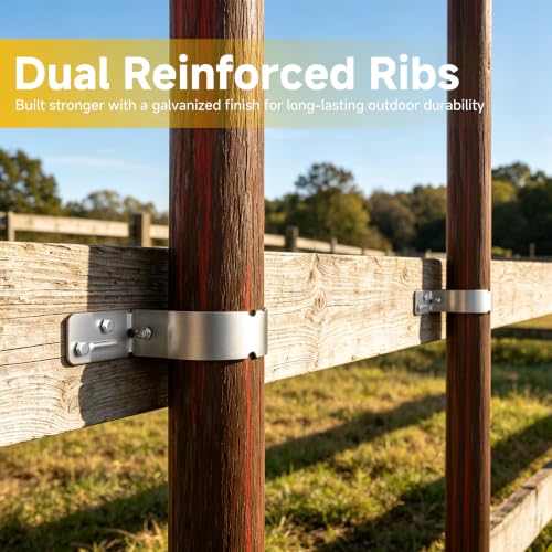 12 Pcs 2-3/8 Fence Post Brackets - Steel to Wood Fences Bracket,Galvanized Fence Brackets for Steel Posts, Fence Post Brackets for Metal Posts, Ideals for Privacy Fence, Fences Repair, and Fence Gate - color: 12Pcs 2-3/8"