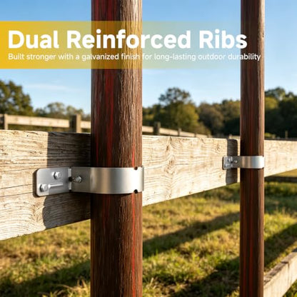 12 Pcs 2-3/8 Fence Post Brackets - Steel to Wood Fences Bracket,Galvanized Fence Brackets for Steel Posts, Fence Post Brackets for Metal Posts, Ideals for Privacy Fence, Fences Repair, and Fence Gate - color: 12Pcs 2-3/8"