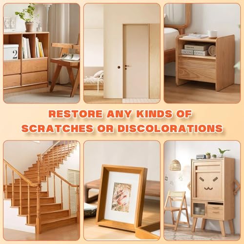 Kenbry Wood Repair Kit,4 Light Colors Wood Filler for Furniture Scratches - color: 4 Light Colors