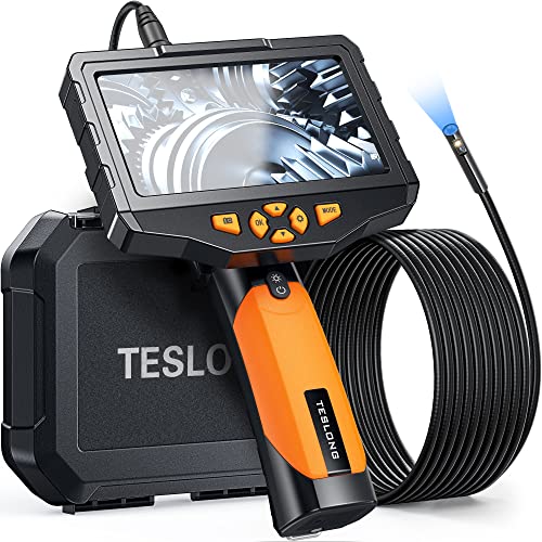 Teslong 5'' Dual Lens Borescope Camera for Wall & Engine Inspection - size: 16.5FT