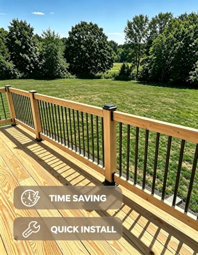 101 Pack 32.25" Rectangular Deck Balusters, Metal Railing Spindles