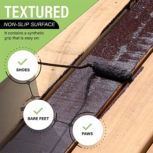 Dura Grip Amber Clear Anti-Slip Paint for Concrete, Wood, Tile and Metal – Non-Skid Coating for Floor, Decking and Ramps – Non-Slip Epoxy Paint (Quart)