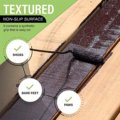 Dura Grip Anti-Slip Paint for Concrete, Wood, Tile and Metal – Non-Skid Coating for Floor, Decking and Ramps – Gallon (Safety Red) - color: Safety Red
