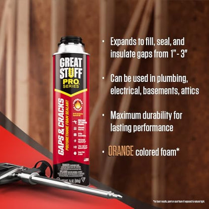 GREAT STUFF PRO Gaps & Cracks 30 oz Spray Foam Insulation Sealant - style: 30 oz