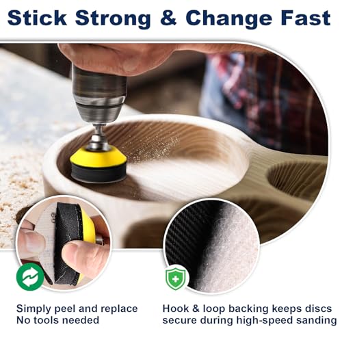 367 PCS 2 Inch Wet Dry Sanding Discs 60-10000 Grit Hook and Loop Sandpaper - color: 2 Inch Sanding Discs