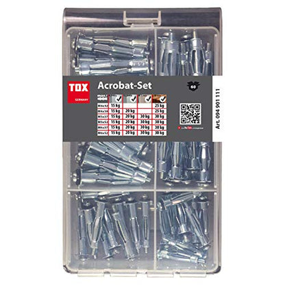 TOX Metal Cavity Dowel Assortment Acrobat Set, 60 pcs, 1 piece, 094901111 - style: Acrobat Set