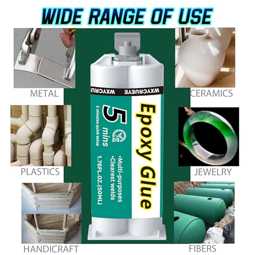 Epoxy Glue, Clear Epoxy Glue, Metal to Metal Glue, Metal Filler Putty, Liquid Welding, Adhesives，Metal Glue Heavy Duty Waterproof, for Plastic and Metal, Ceramics, Aluminum, Wood, Jewelry, Crafts