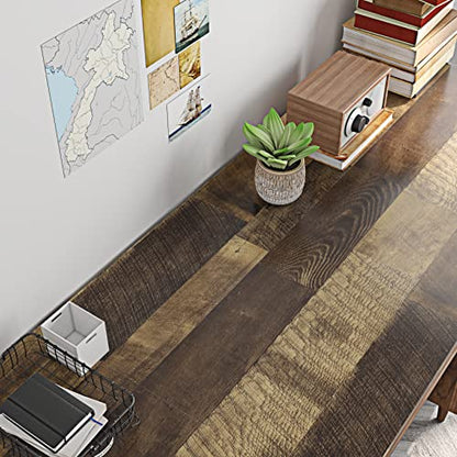 Livelynine 15.8x197 Wood Contact Paper for Floors Waterproof Renter Friendly Floor Peel and Stick Wood Planks for Walls Bathroom Vinyl Plank Flooring Roll Self Adhesive Vinyl Wrap for Countertops - size: 15.8x197 Inch