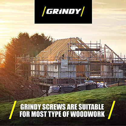 #9 x 3’’ Wood Screws by Grindy (200pack/2.5LBS) – Self-Drilling Deck Screws I Rust Resistant I Quick Drive & Fast Grip I for Cabinet, Furniture & Other Projects I T20 Star Drive I Bit Included - color: Golden Ruspert, size: #9 x 3"