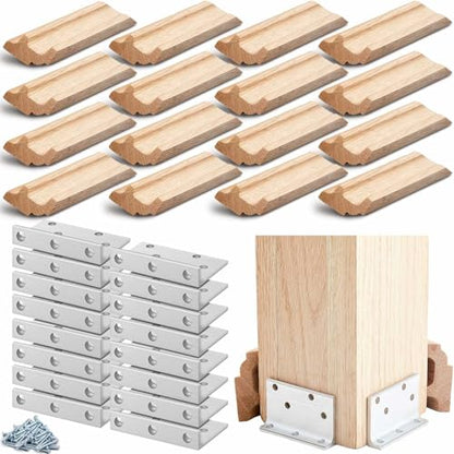 Blulu 4 Set 3" Newel Post Mounting Kit Deck Stair Floor Installation kit - size: 3 Inch