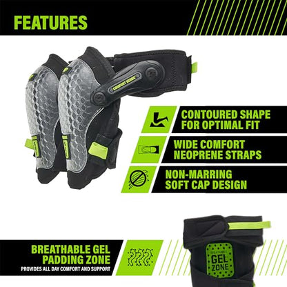 AWP Comfort Hinge Knee Pads, One Size, 1 Pair, Black - size: 1 Pair, style: Gel Pro Foam Padding Knee Pads