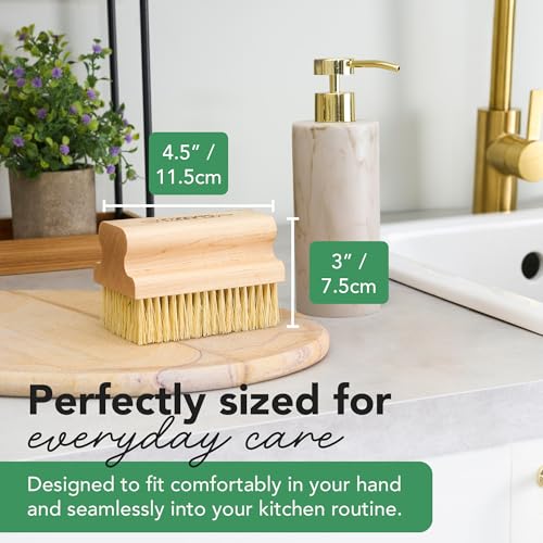 CLARK'S Cutting Board Oil & Wax Brush with Maple Wood Handle - Large - size: Large