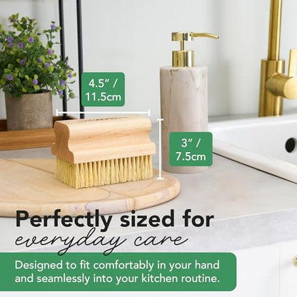 CLARK'S Cutting Board Oil & Wax Brush with Maple Wood Handle - Large - size: Large