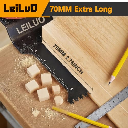 LEILUO 7Pcs Oscillating Tool Blades Wood, Japanese Teeth Multitool Blades